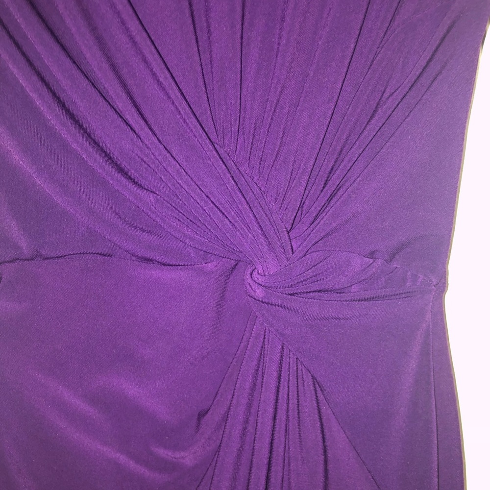 Sz small glam deep purple Calvin Klein knit dress